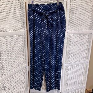 Talbots TIE WAIST WIDE LEG PANTS 1X